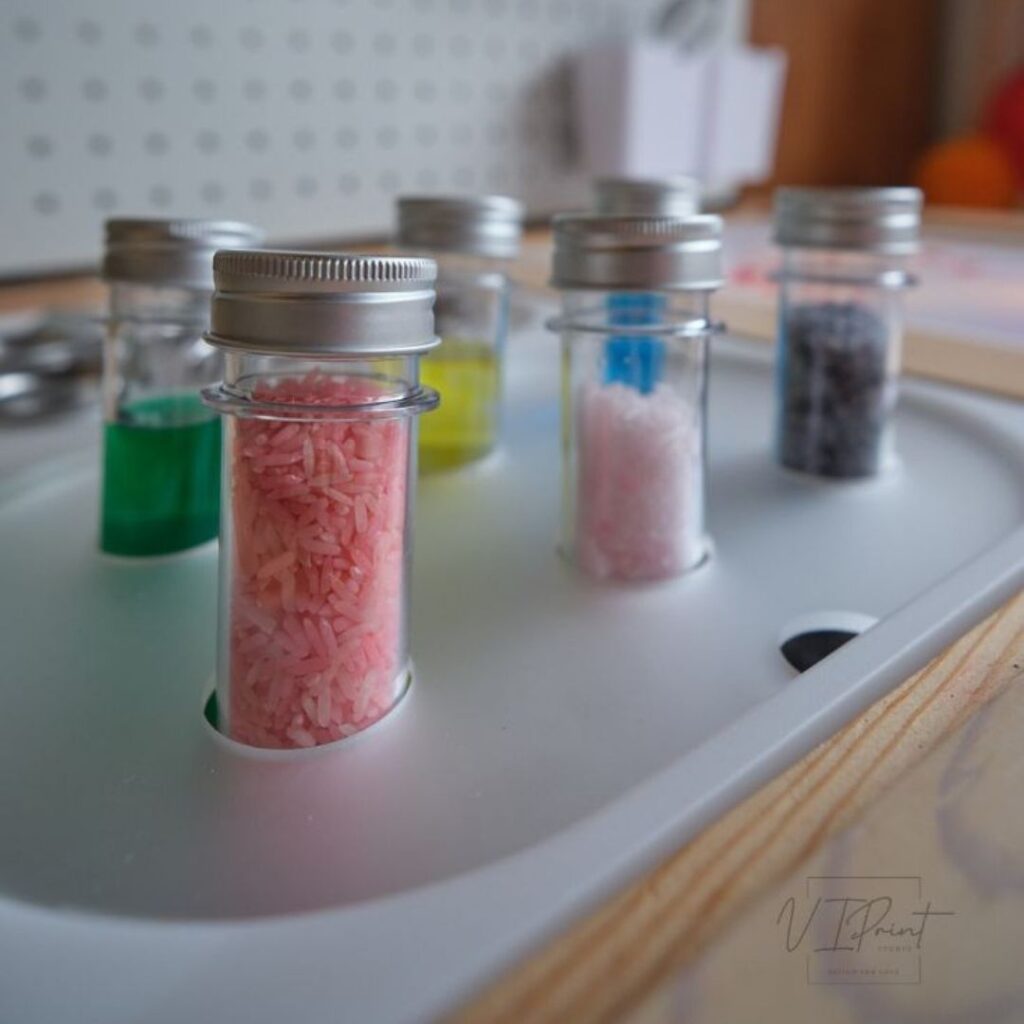 Trofast insert - Test tube holder Insert for Flisat Sensory table