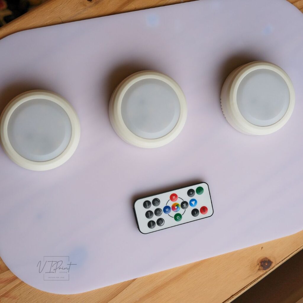 3pc Battery-operated LED puck light