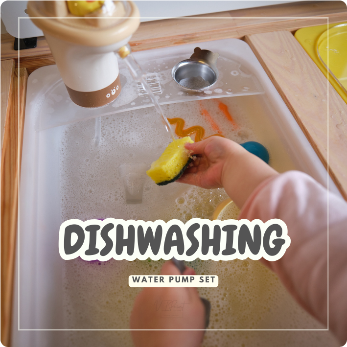 Mini Dishwashing Station Play – Practical Life Water Fun for Kids 🚰🧽