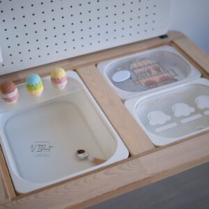 Trofast Insert – Ice Cream Cart Set for IKEA Flisat Sensory Table