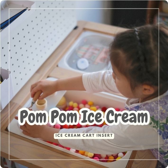 Ice Cream Shop Pretend Play – Scoop, Sell & Count with Pom Poms 🍦💰